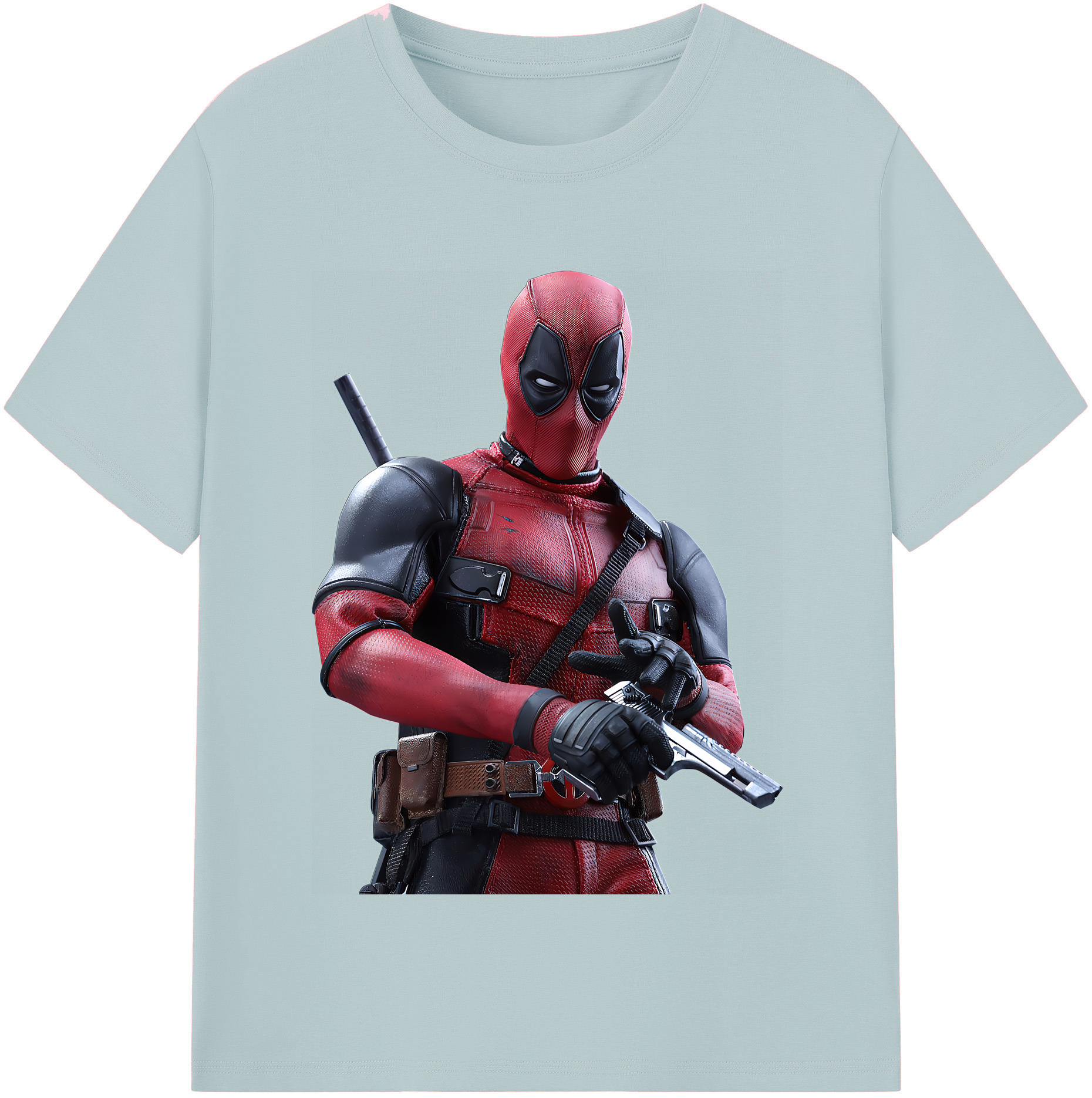 （画像用） Deadpool デッドプール 綿100％半袖Tシャツ（フロントプリント）